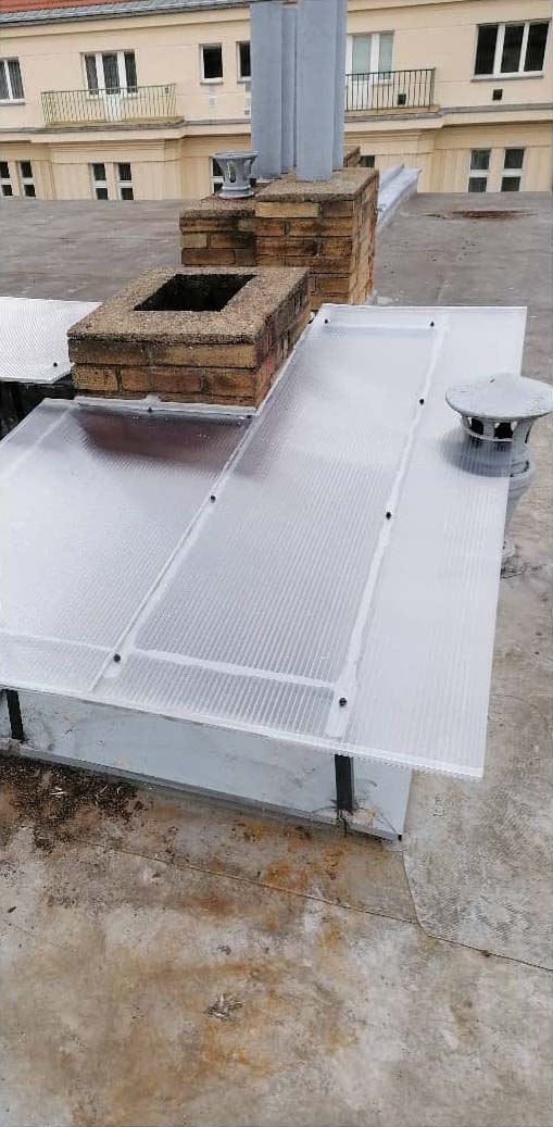 Po opravě: Oprava komína