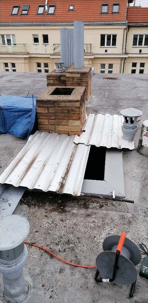 Před opravou: Oprava komína