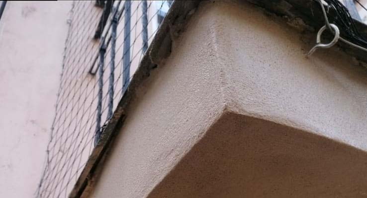 Po opravě: Detail rohu